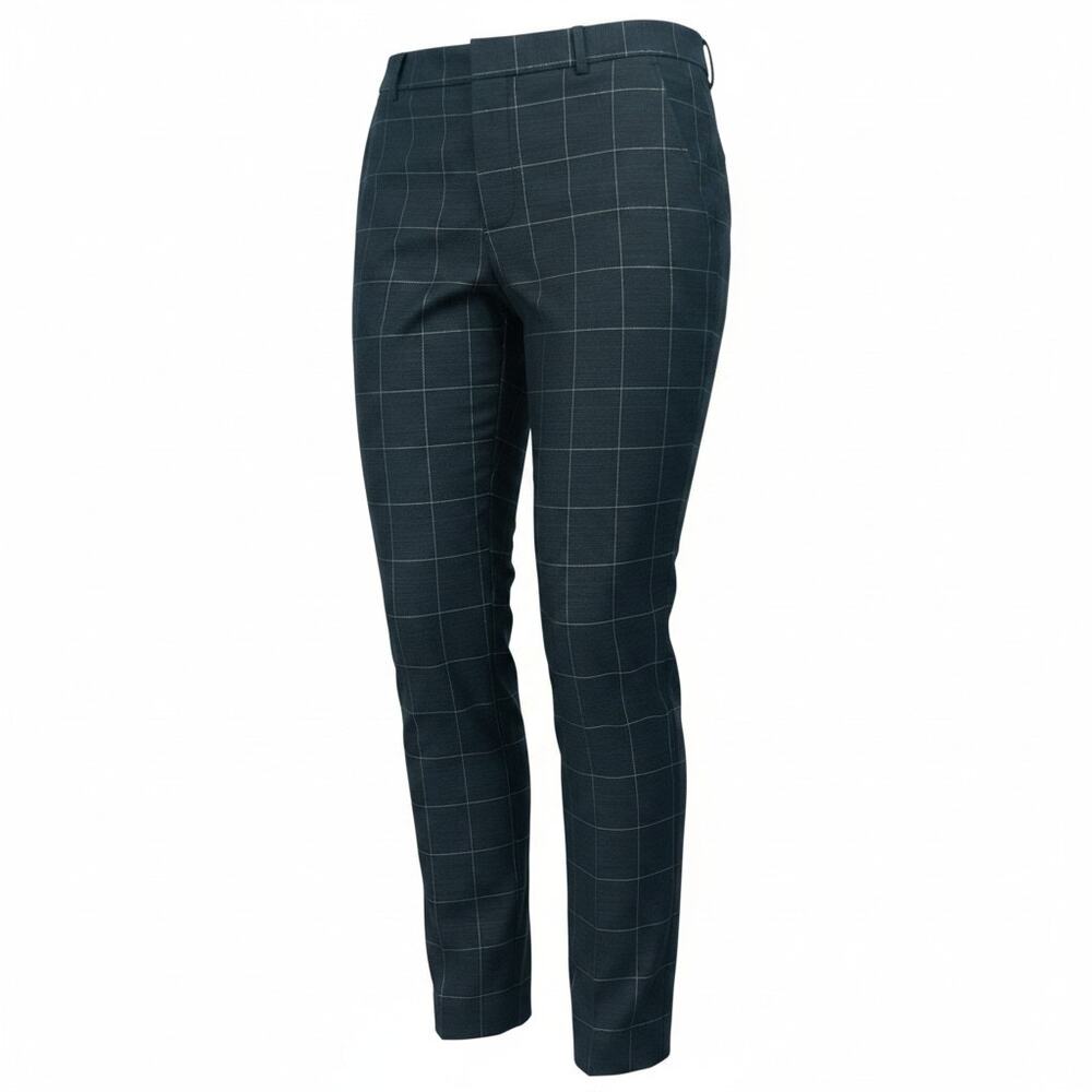 NWT Banana Republic Women's Sz 8 Ryan Windowpane Slim Fit Mid-Rise Trouser Pant